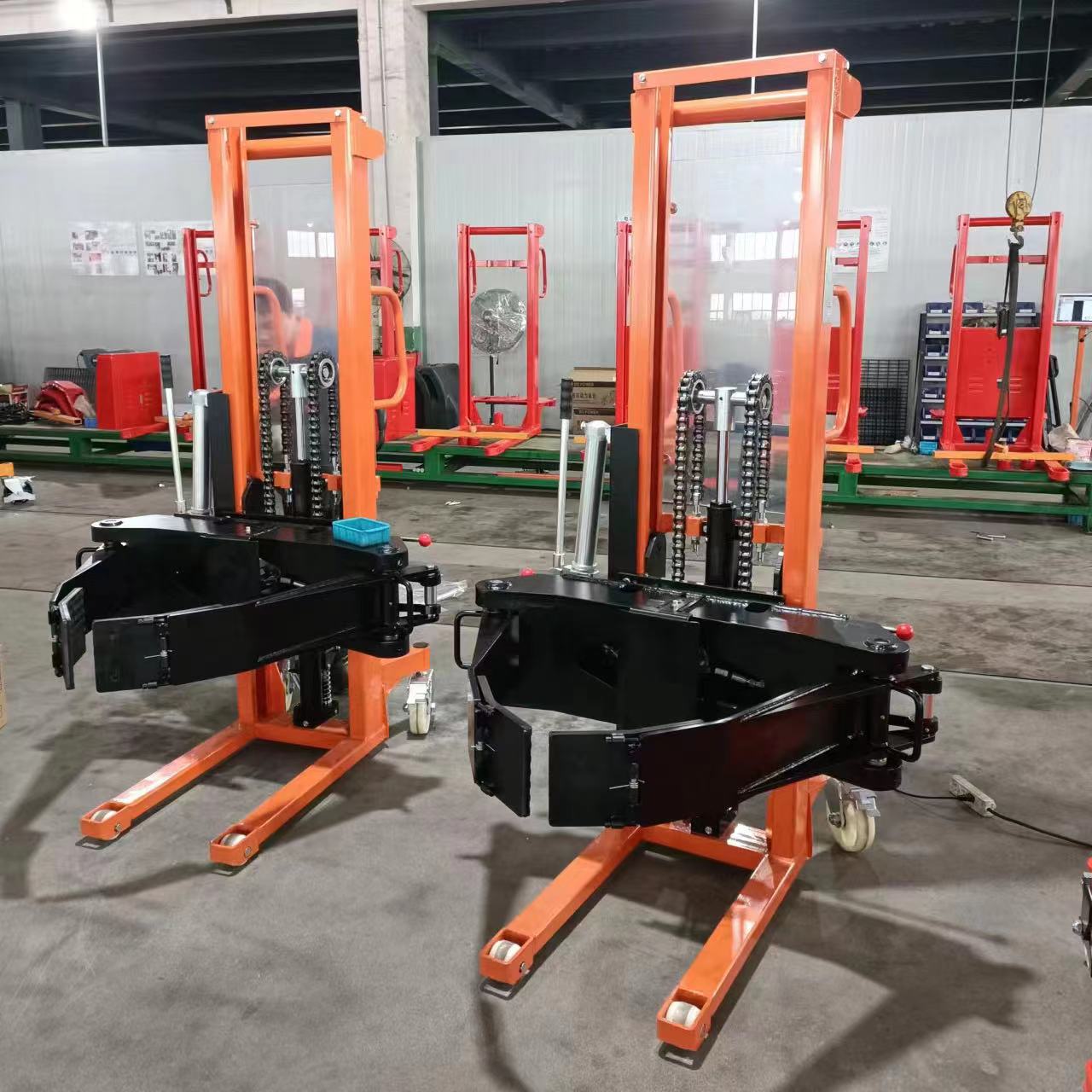 Hydraulic Manual Paper Roll Lifter Manual Stacker Forklift with clamps