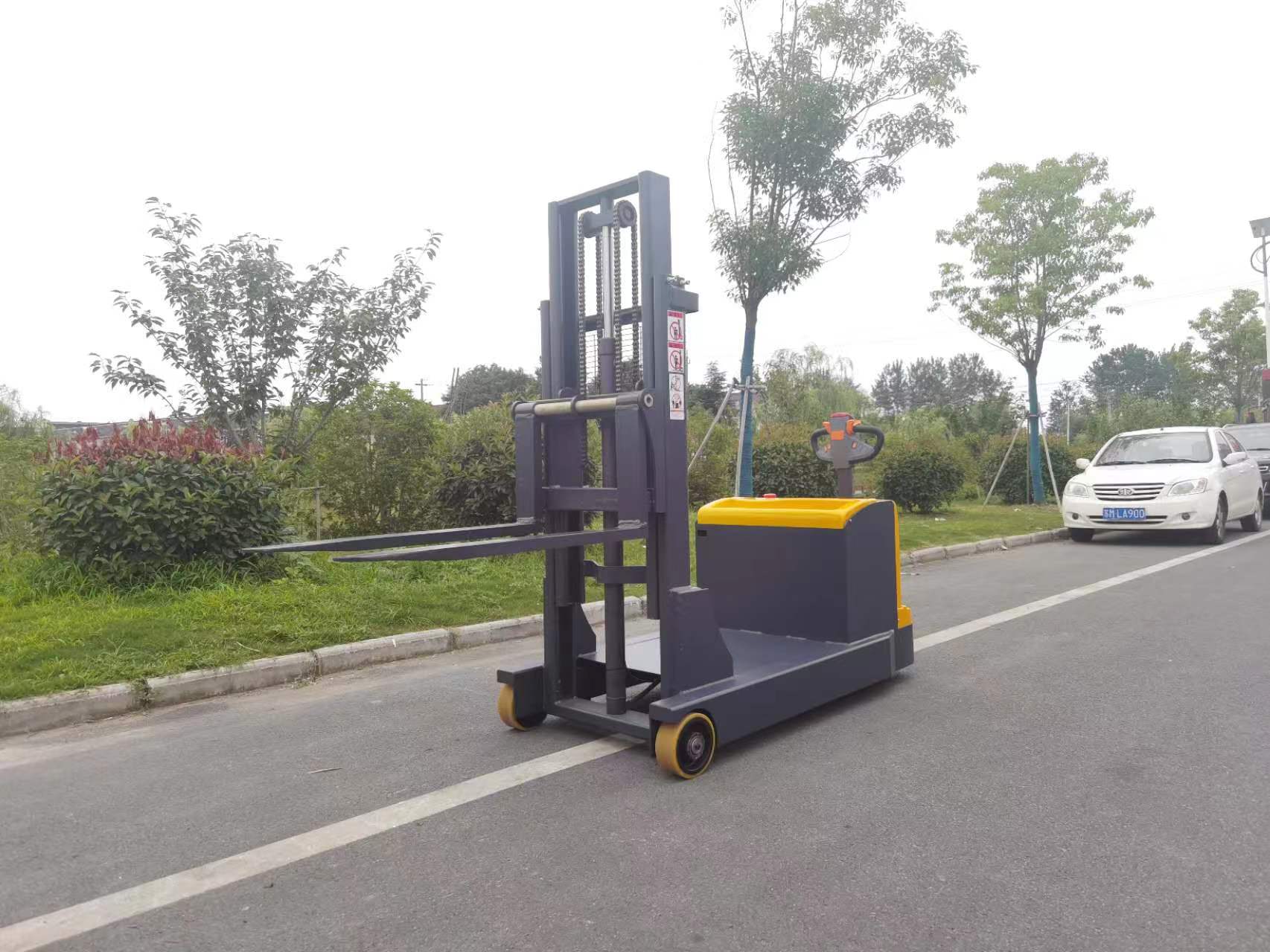 1 Ton Pedestrian Pallet Stacker Electric Counterbalanced stacker Walkie balanced Stacker with PU wheels