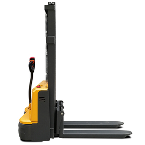 1.6 Ton Hydraulic Electric Stacker Walk Behind Pallet Stacker 24V battery Electric Forklift 3m Lifting Height