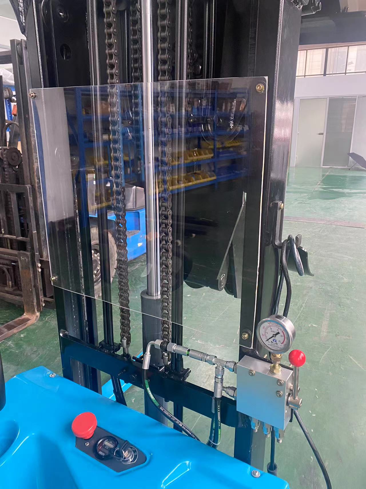New 500-1500 kg load capacity electric pallet lift stacker electric stacker with paper roll clamp