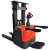 Triple-cylinder mast type double cylinder free lift 2 tons 4.5 m Straddle Electric Pallet Stacker