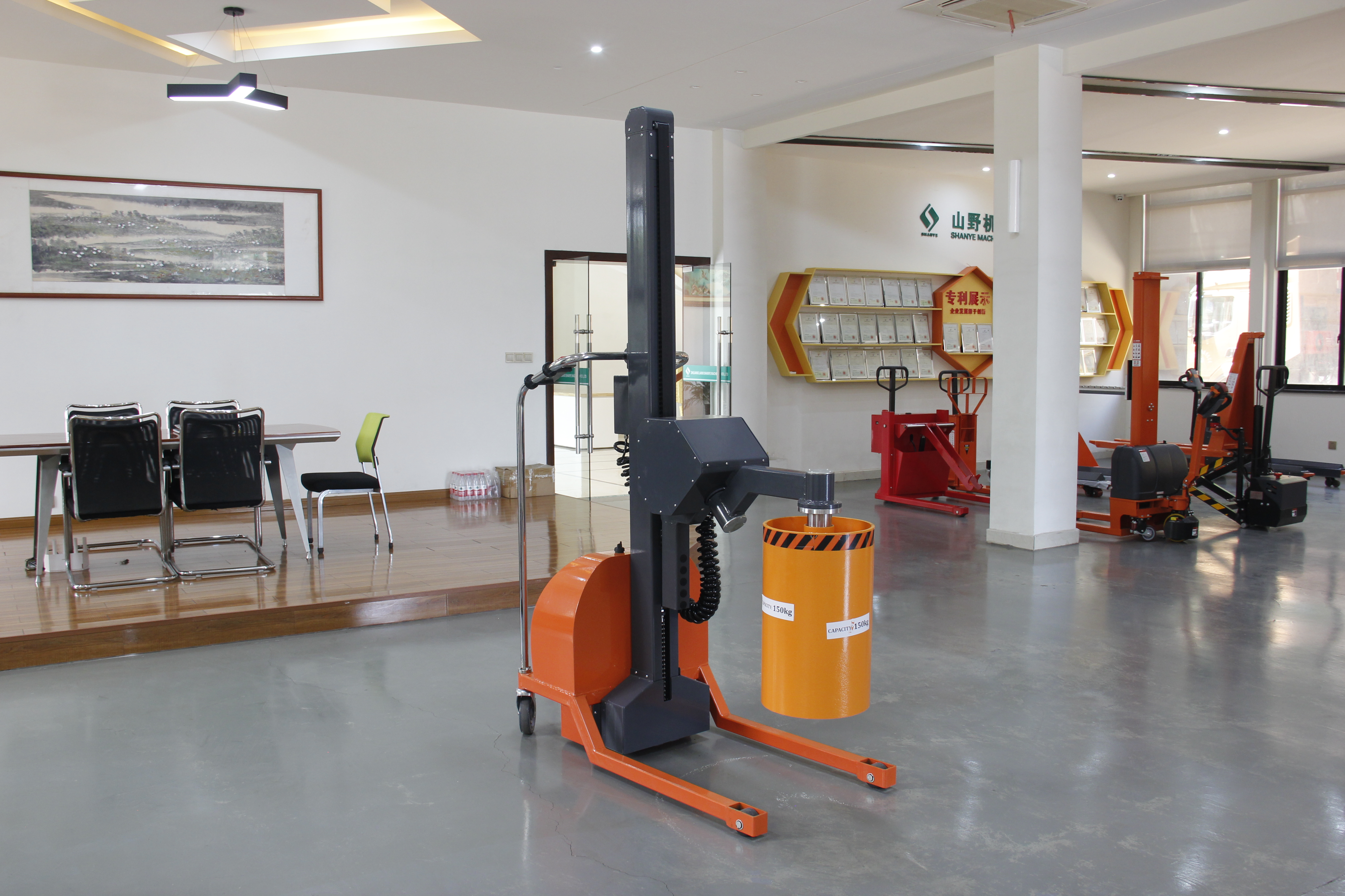 CE approved semi Electric Pneumatic Roll turner Stacker with Electric Lifting and Rotation