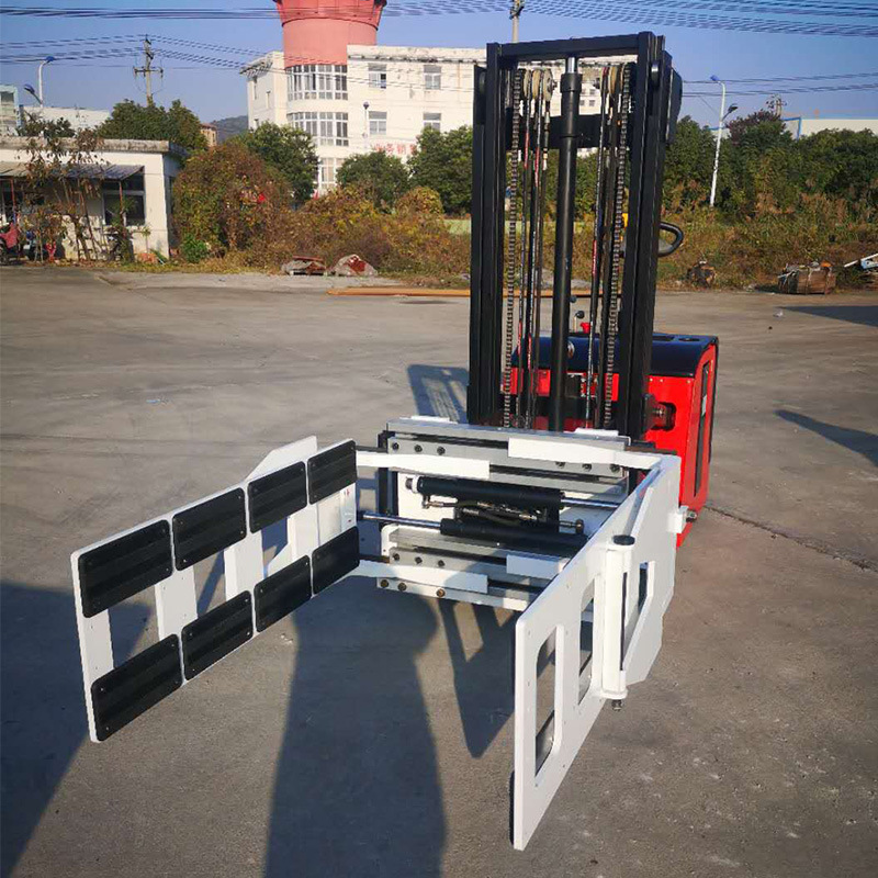 500kg load capacity electric clamp stacker with bale clamp