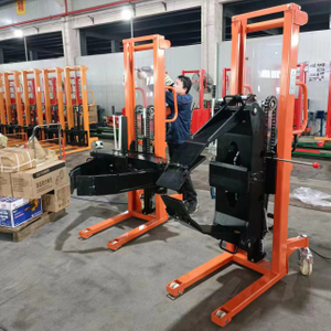 Hydraulic Manual Paper Roll Lifter Manual Stacker Forklift with clamps