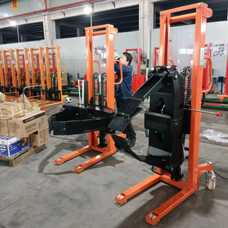 Hydraulic Manual Paper Roll Lifter Manual Stacker Forklift with clamps