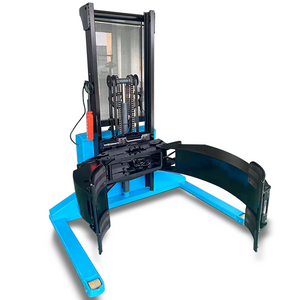 New 500-1500 kg load capacity electric pallet lift stacker electric stacker with paper roll clamp