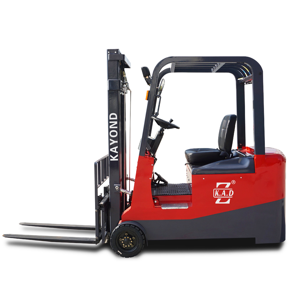 High Quality 1.5 Ton Three Wheel Electric Battery Operated Forklift Truck with DC Power