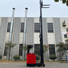 Lift height 6 m Capacity 1.5 tons Seat-mounted electric reach truck with high capacity battery