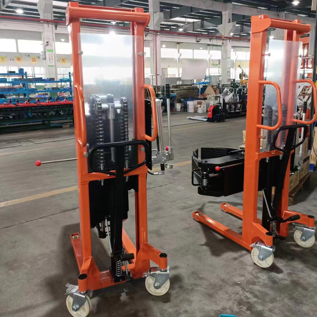 Hydraulic Manual Paper Roll Lifter Manual Stacker Forklift with clamps