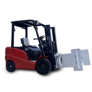 2 Ton 3 Ton 4 Wheel Electric Forklift Truck With Paper Roll Clamp Attachment