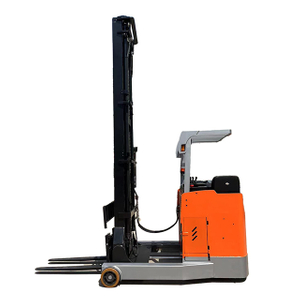 Lift height 6 m Capacity 1.5 tons Seat-mounted electric reach truck with high capacity battery