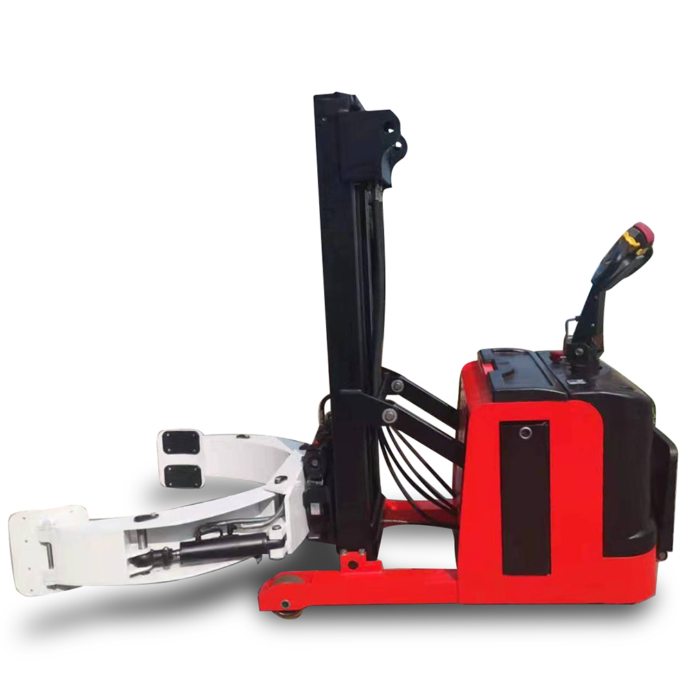 1500 Kg Electric Roll Lifter Stacker 180 360 Degree Roll Clamp Convenient Storage Moving Equipment