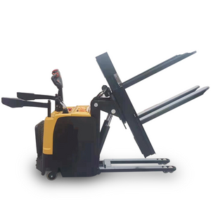1500kg electric rotating stacker straddle lift with pallet rotator for warehouse handling
